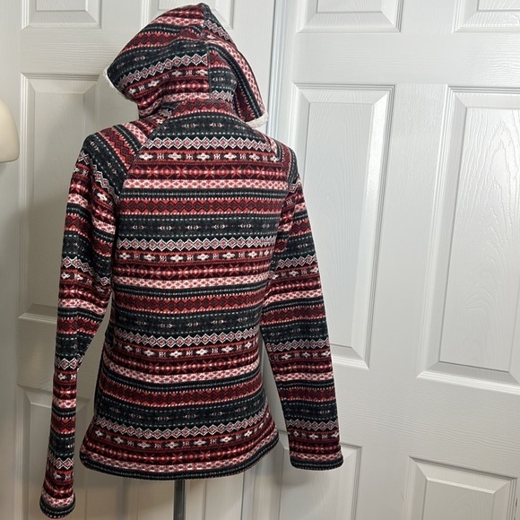 Koppen Nordic Fair Isle Fuzzy Warm Pullover M Red Black - Picture 4 of 6